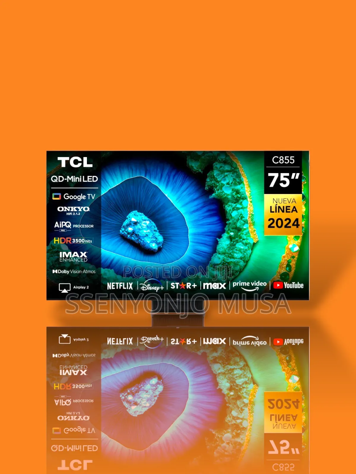 TCL 75" Qd-Mini Led HDR Smart Google Tv