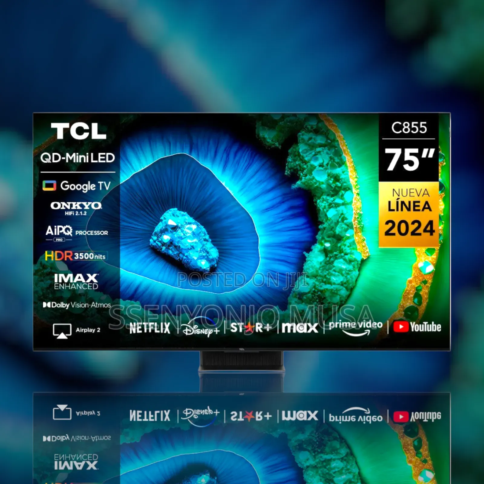 TCL 75" Qd-Mini Led HDR Smart Google Tv