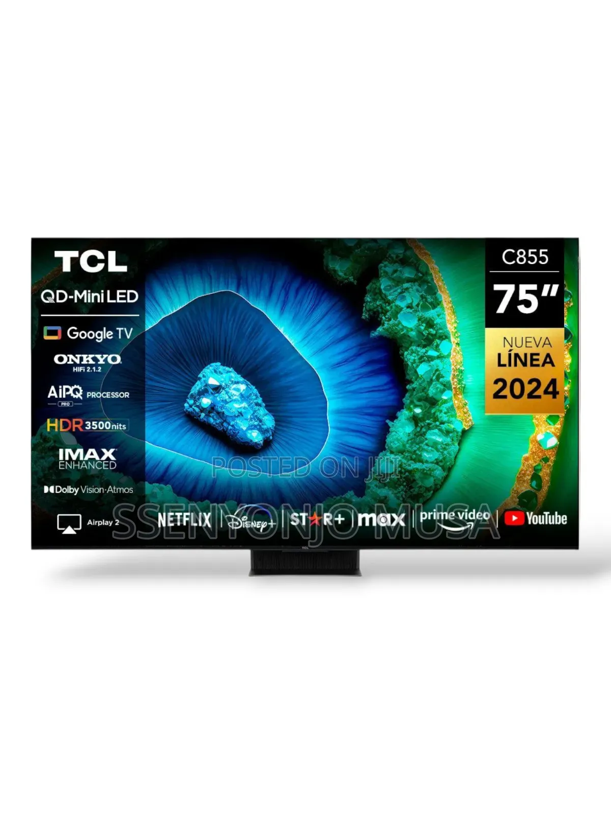 TCL 75" Qd-Mini Led HDR Smart Google Tv