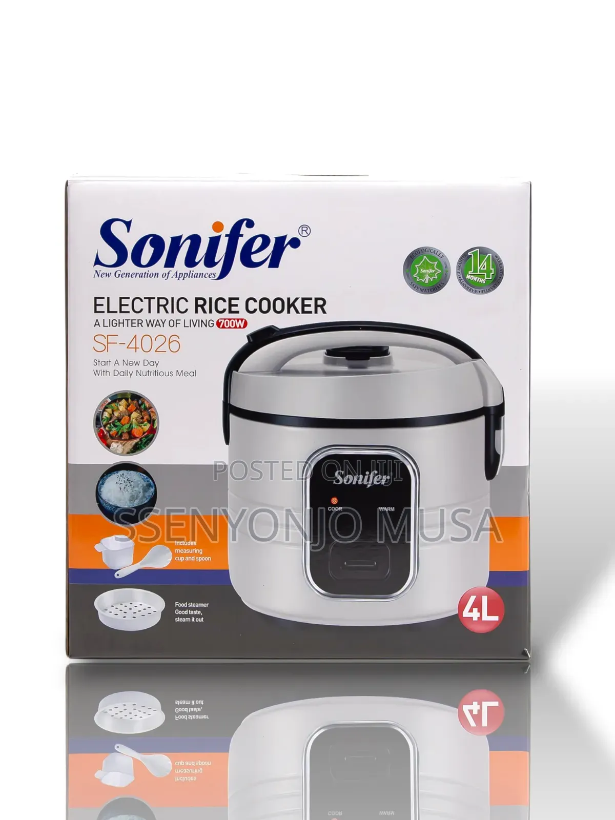 Sonifer Electric Rice Cooker 4l Sf-4026 700w