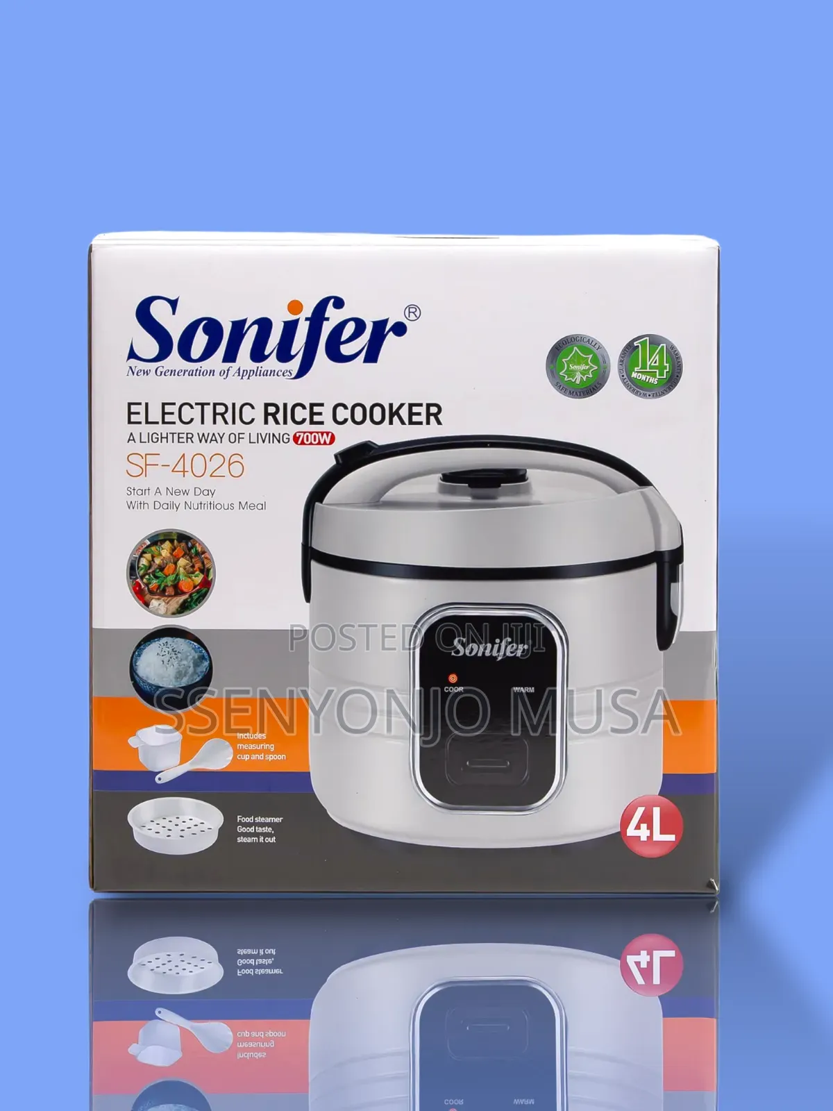 Sonifer Electric Rice Cooker 4l Sf-4026 700w
