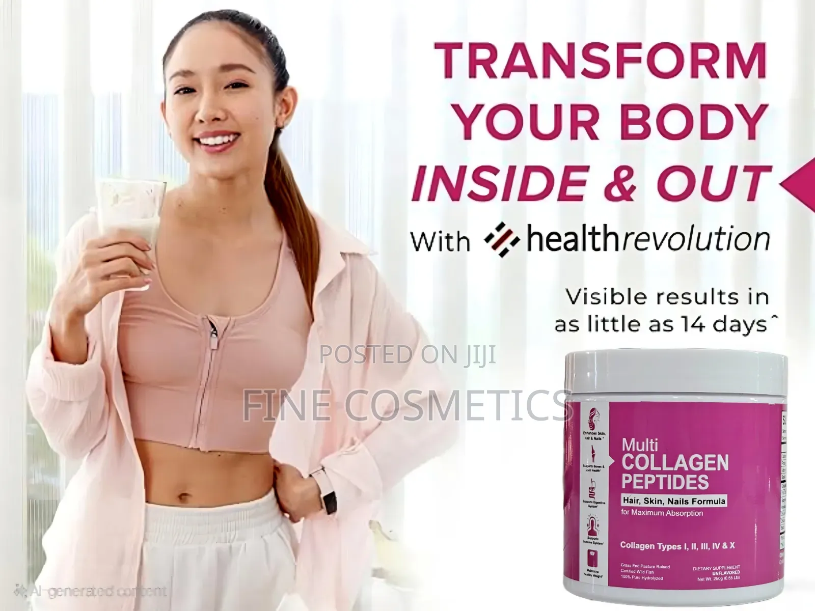 Collagen Peptides, Multi Blend Powder for Skin, Hair, Nails and Joints