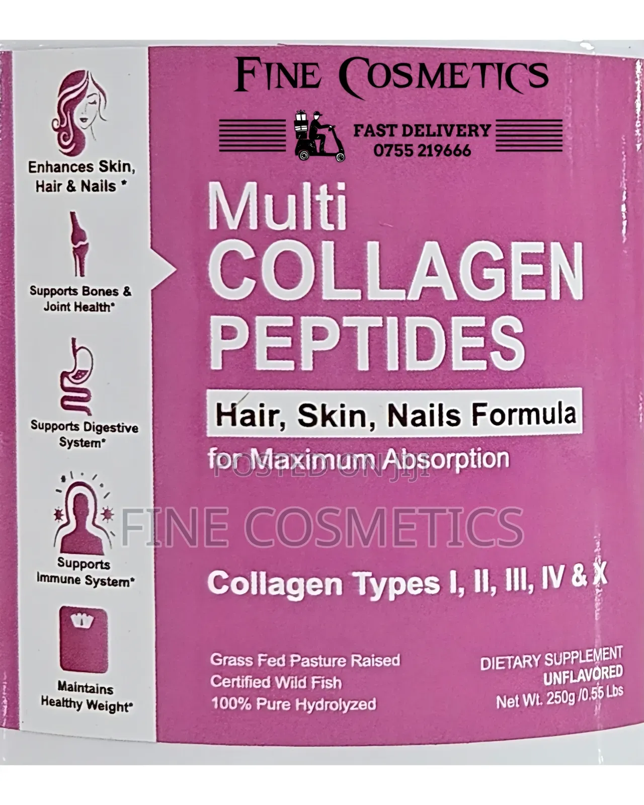 Collagen Peptides, Multi Blend Powder for Skin, Hair, Nails and Joints