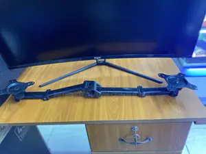 All Vesa Mount,Angle And Height Adjustable Double Monitor Table Stand.