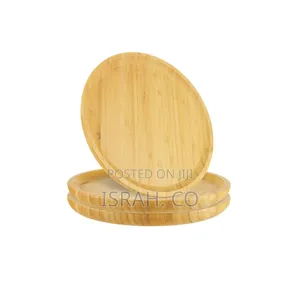 3 PCS Round Wooden Trays.