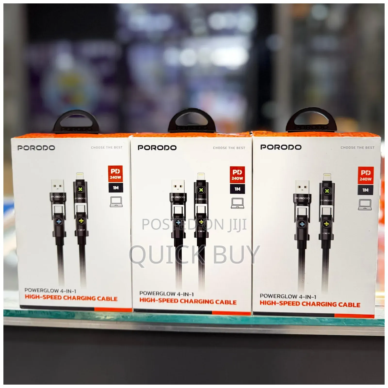 Porodo 4 in 1 High Speed Charging Cable
