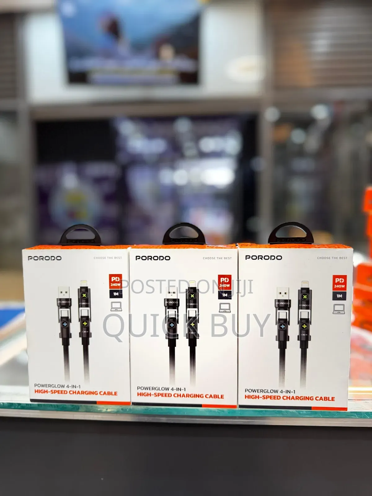 Porodo 4 in 1 High Speed Charging Cable