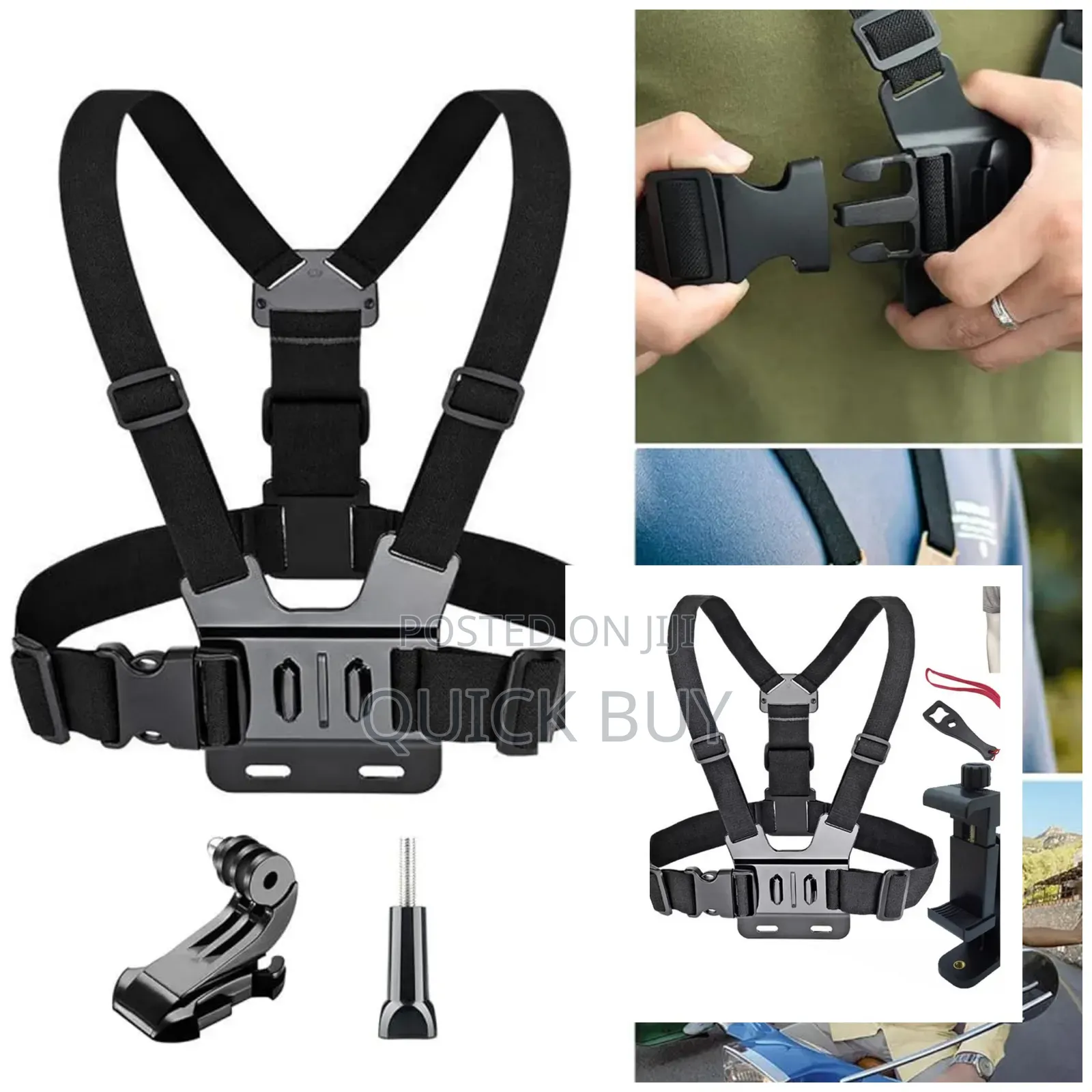 Harness Mount Kit Designed for Action Cameras and Mobile Phones