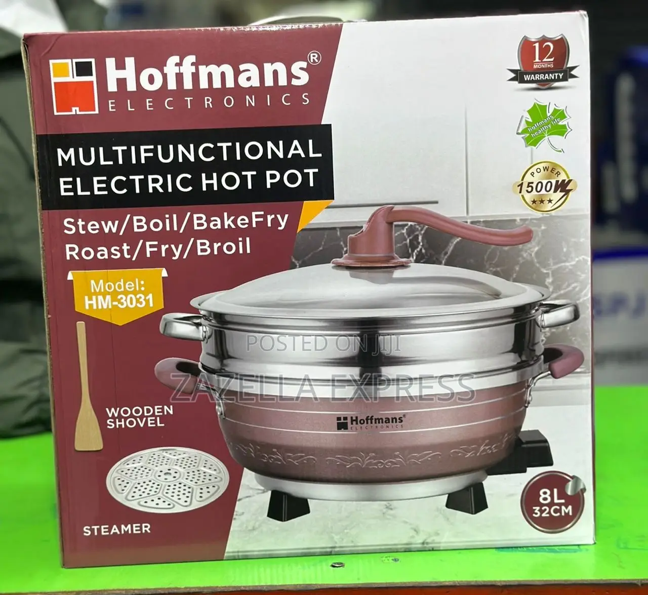 Multimfunctional Electric Hot Pot With Steamer Section