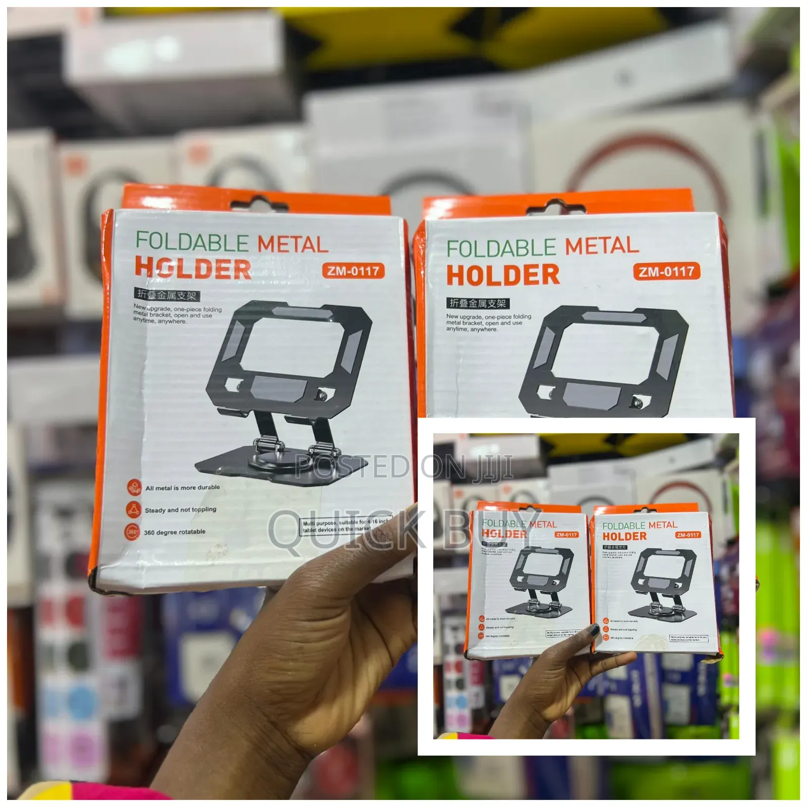 Tablet and Phone Holder,Metal and Foldable