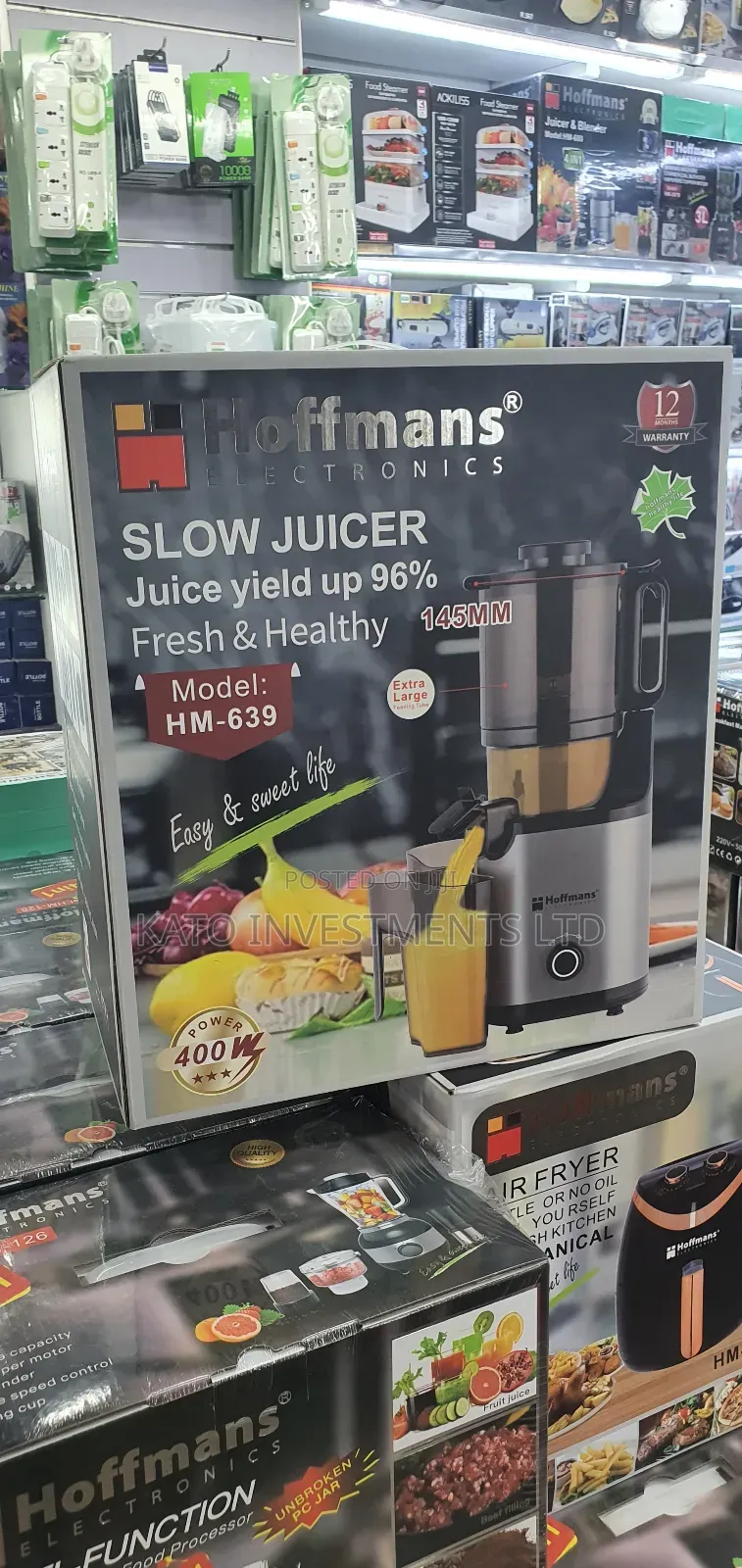 Slow Juicer Hoffmans Hm-639 96% Juice Yield