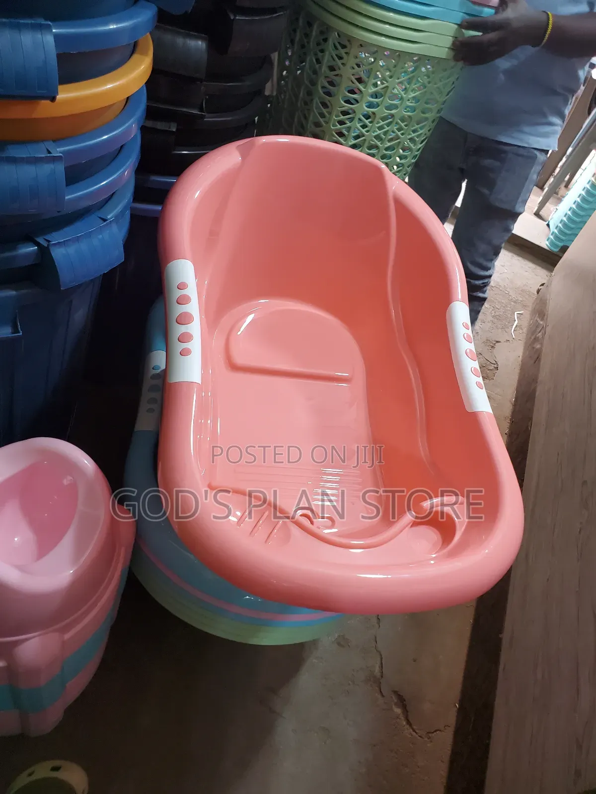 Pink Plastic Baby Basin Pink Plastic Baby Basin