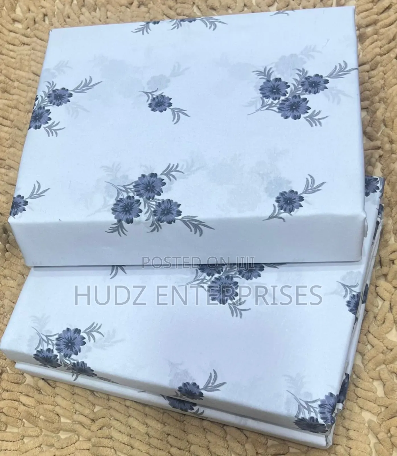 5x6 Bedsheets Navy Flowers 4pcs