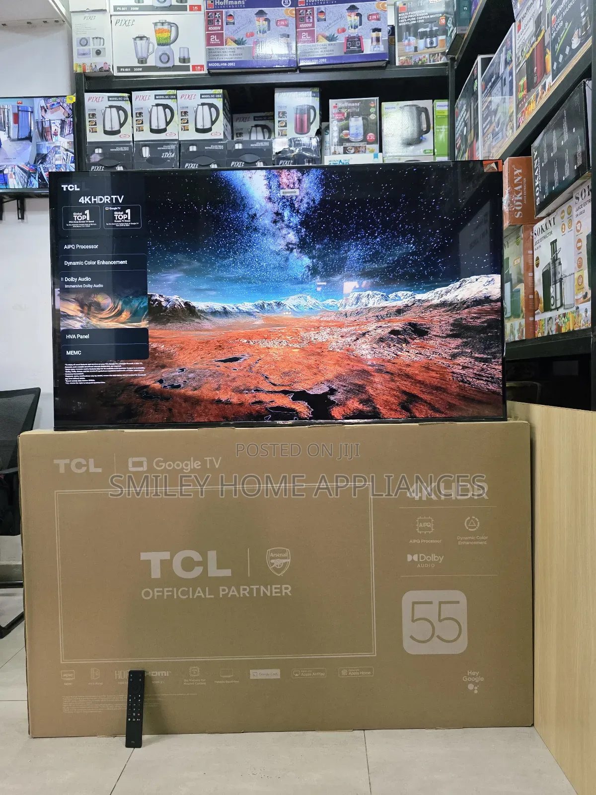 55inches TCL Google Andriod HDR-10 Uhd- Google Pro Andriod Tv