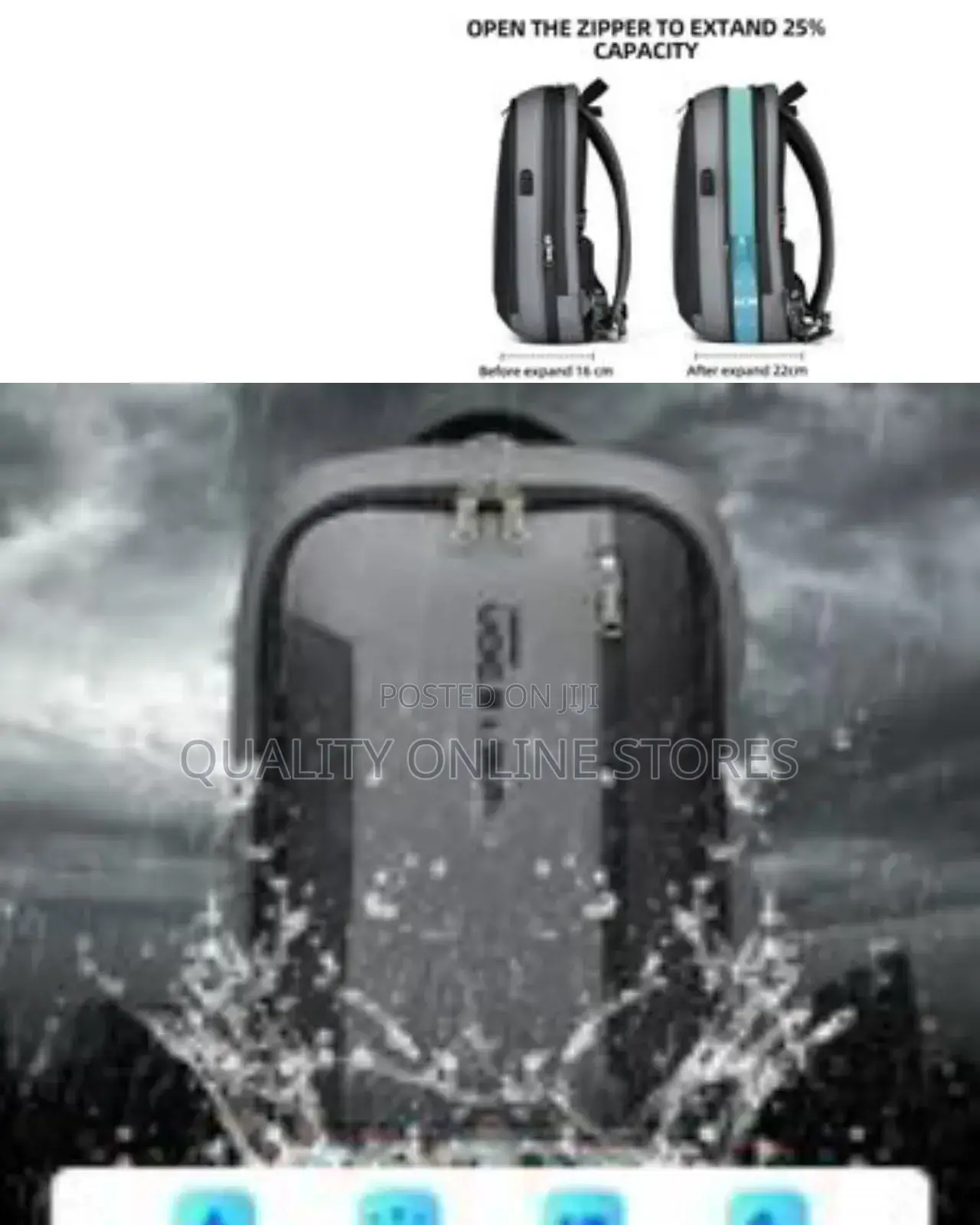 Wiersoon Business Backpack for Men Slim Expandable Waterp