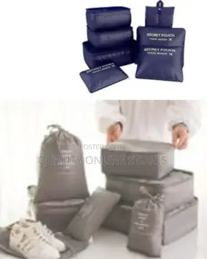 Travel Pouch 7-Piece Set Arrangement Case Clothes Stora Ge Bag Packing