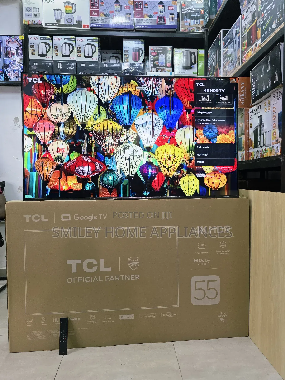 Ultra Bright TCL 55inches HDR-10 Google Android Pro Tv at Discount