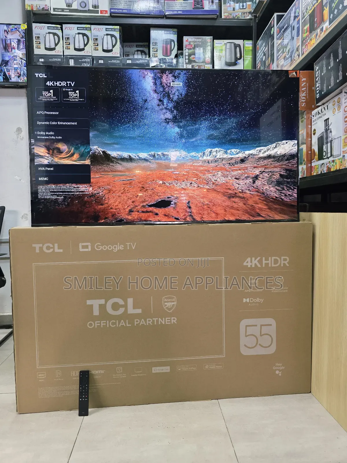 55inches TCL Ultra Bright Uhd4k Google Andriod Tv With 3 Year Warranty