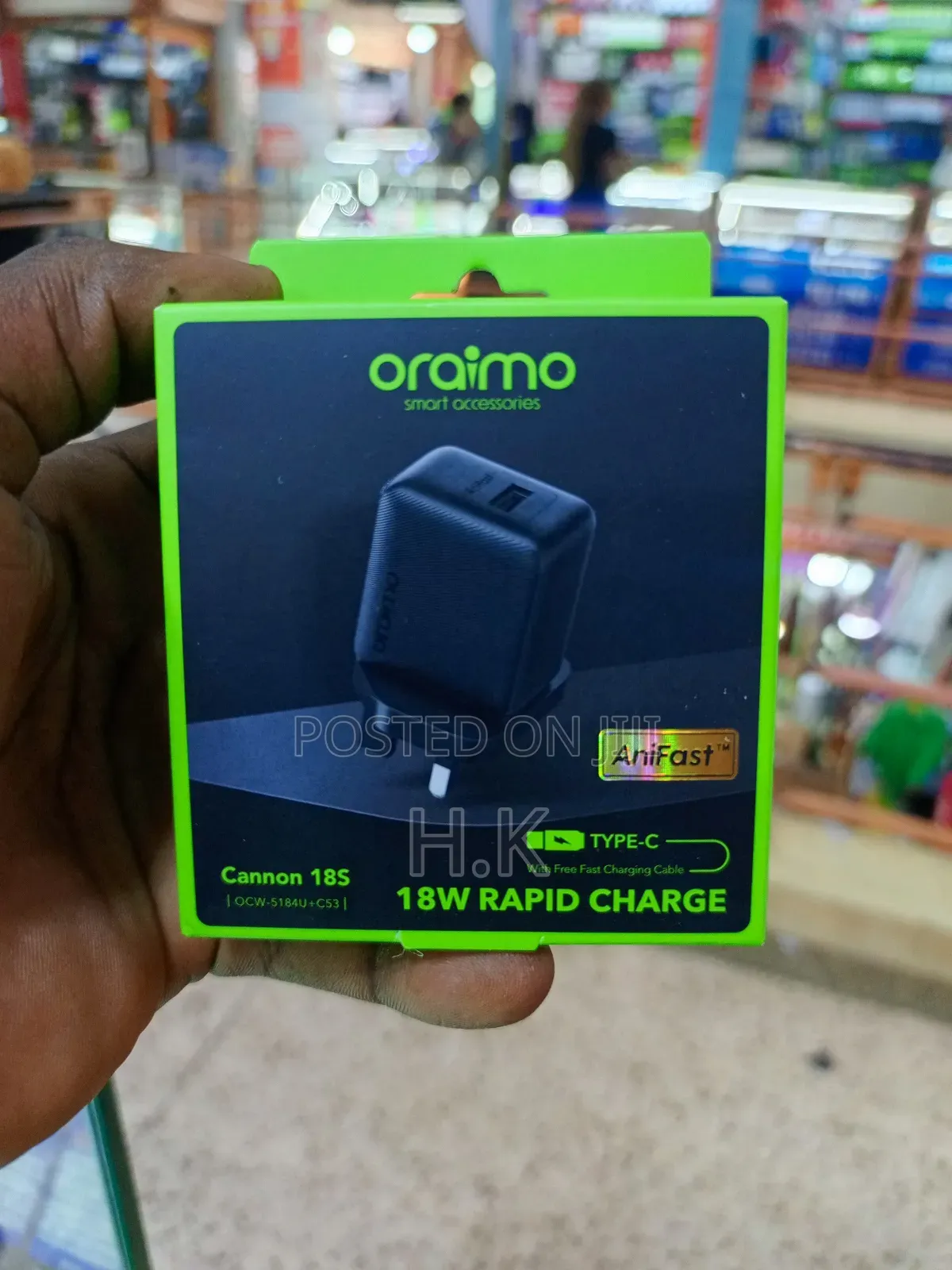 Oraimo Cannon 18s 18w Rapid Charge Wall Charger Kit.