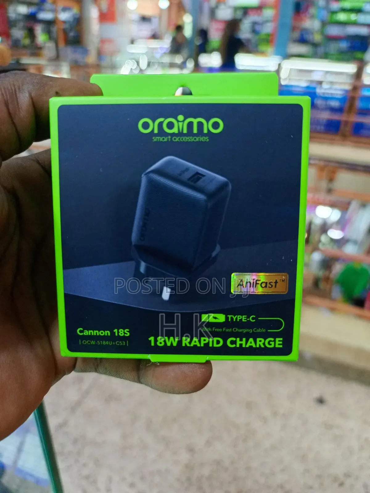 Oraimo Cannon 18s 18w Rapid Charge Wall Charger Kit.