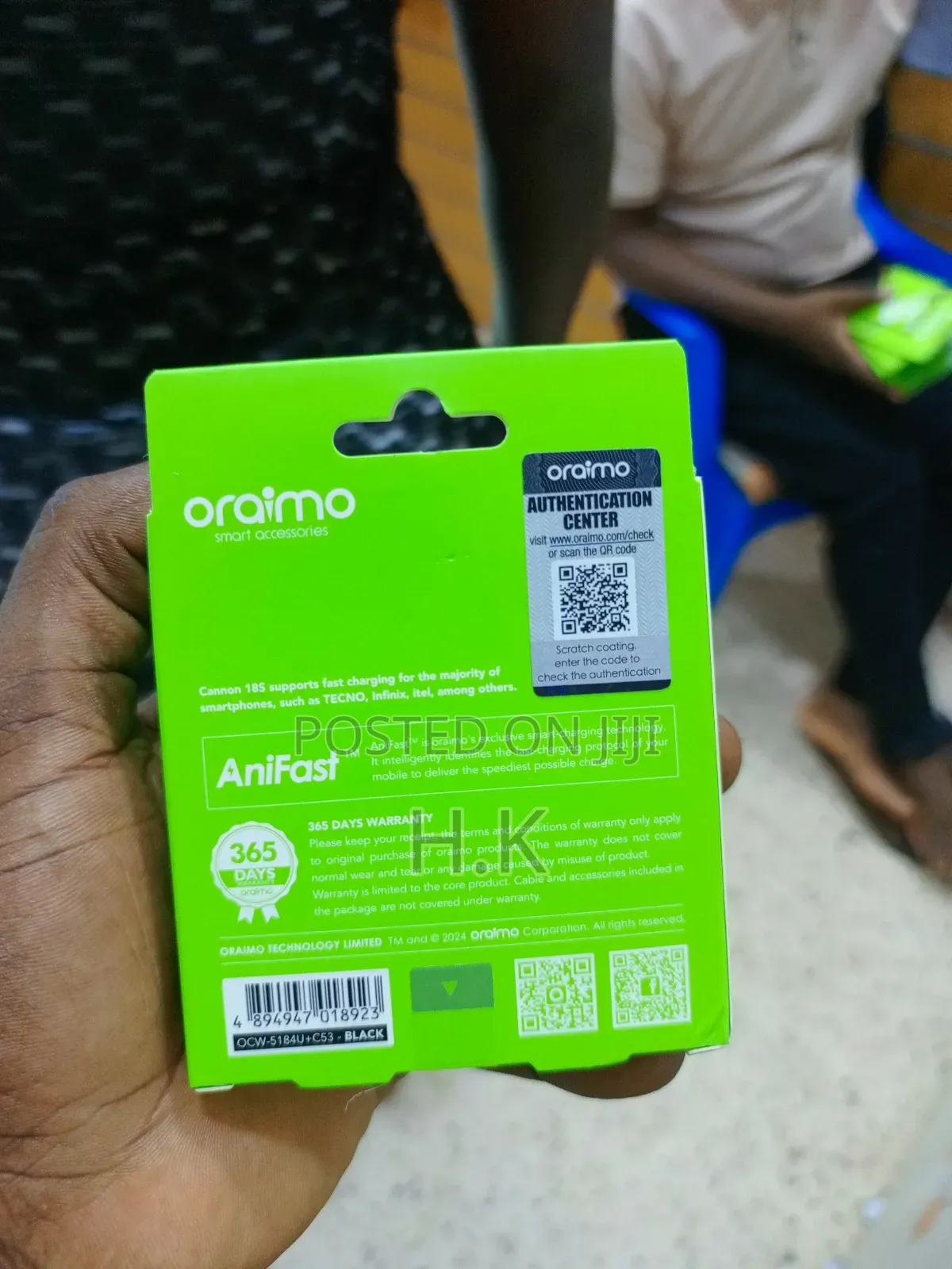 Oraimo Cannon 18s 18w Rapid Charge Wall Charger Kit.
