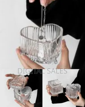 Kitchen Food Storage Jar Clear Glass Container Glass Sugar Bowl Heart