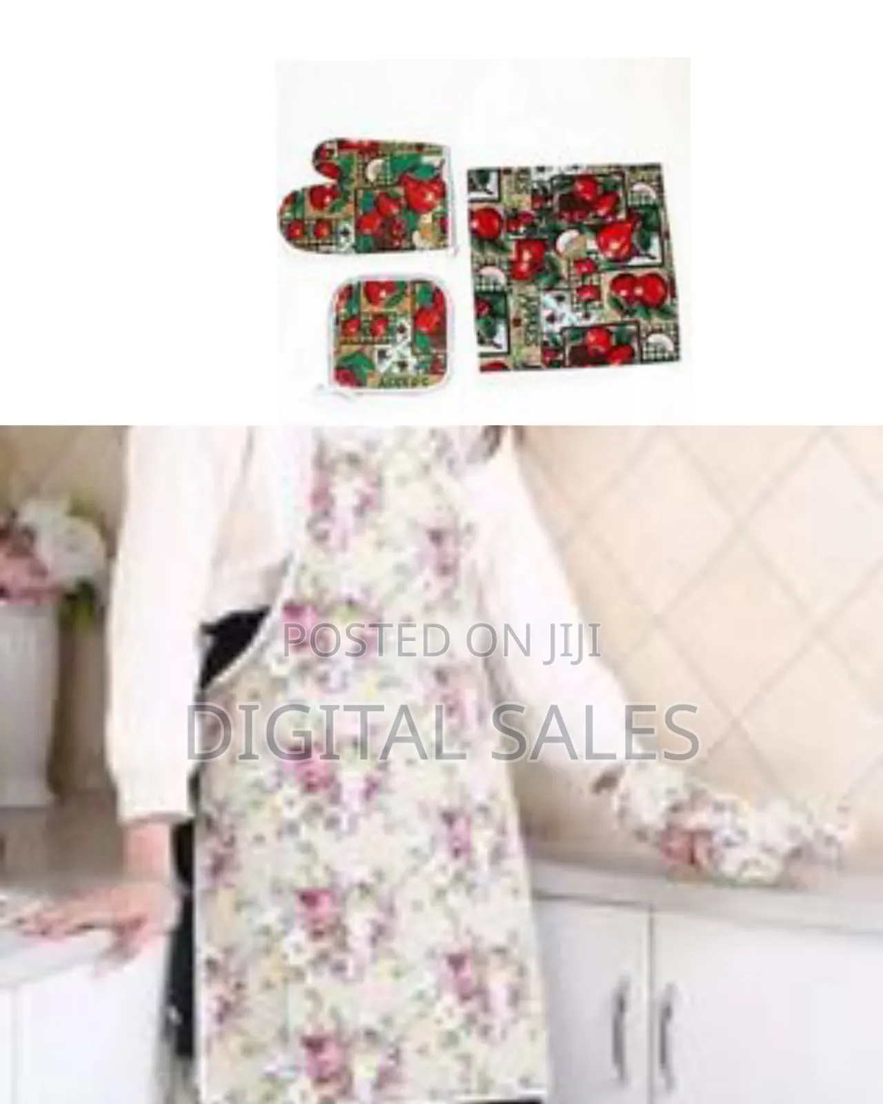 3pc Kitchen Apron Heat Proof Microwave Oven Gloves Heating Pad Pot Ho0