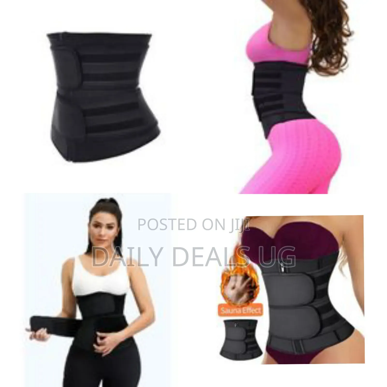 Sliming Sweat Waist Trainer Corset for Women Trimmer Belts -Black