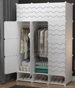 Three Column Plastic Closet White
