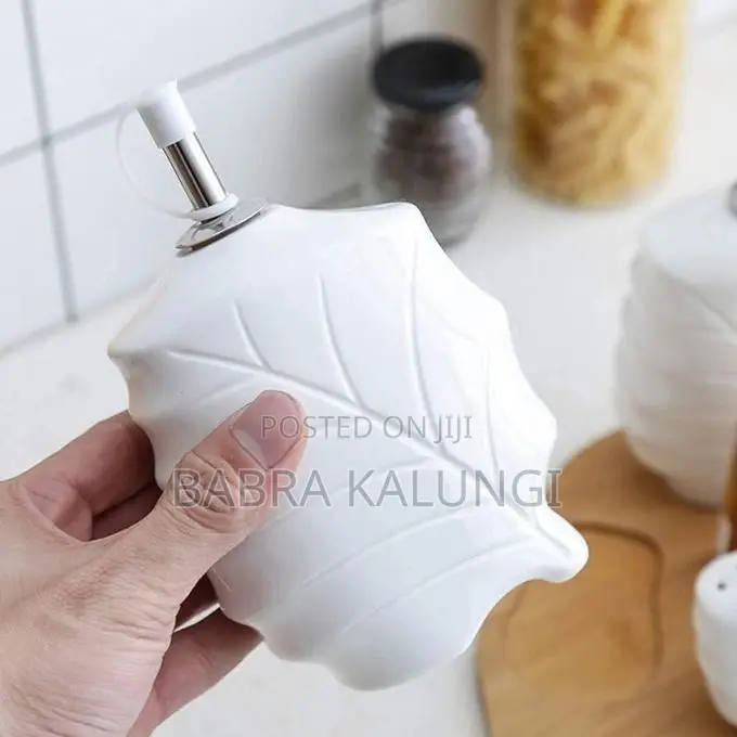 Ceramic Olive Oil and Vinegar Bottle Pot Dispenser