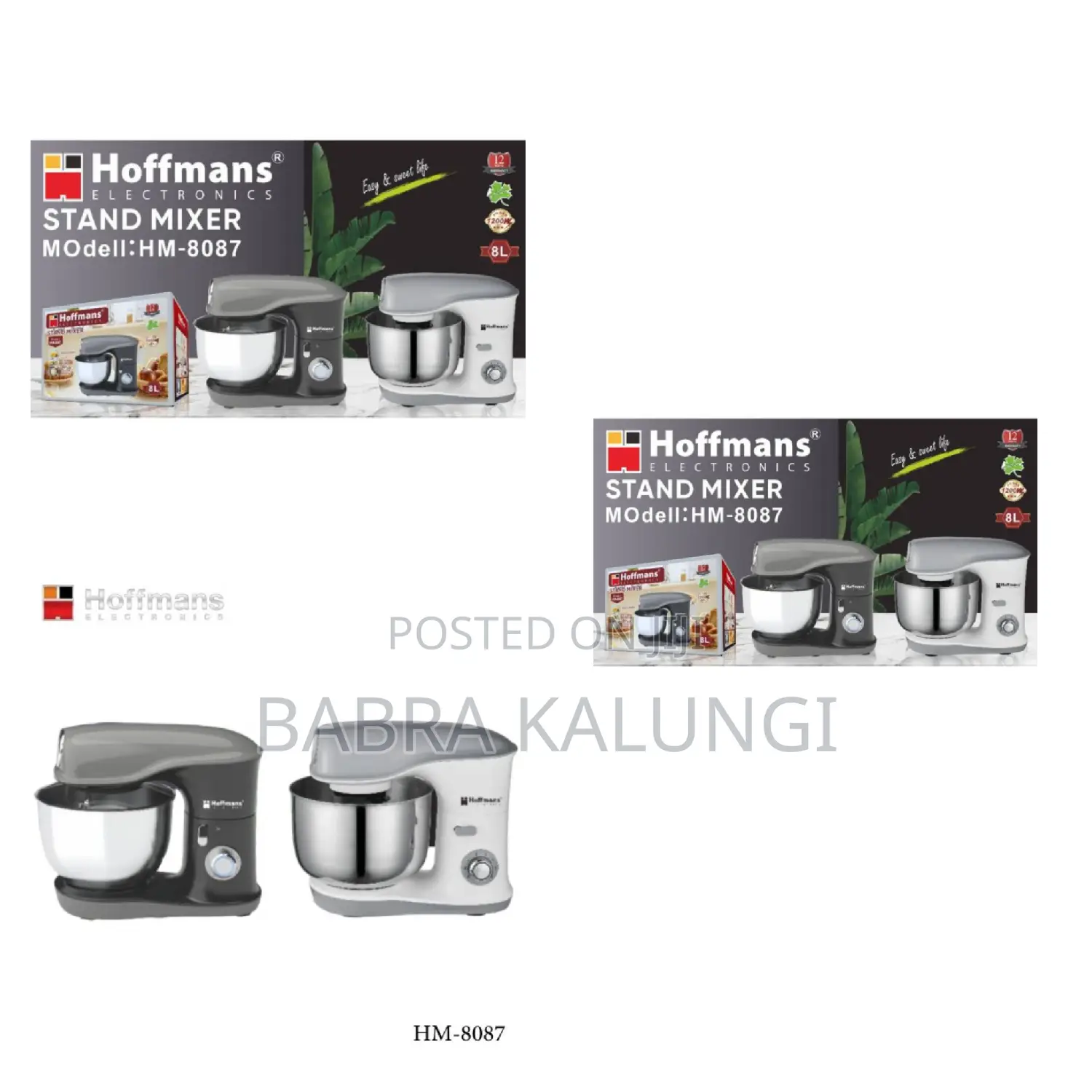 Hoffmans Stand Mixer 8l