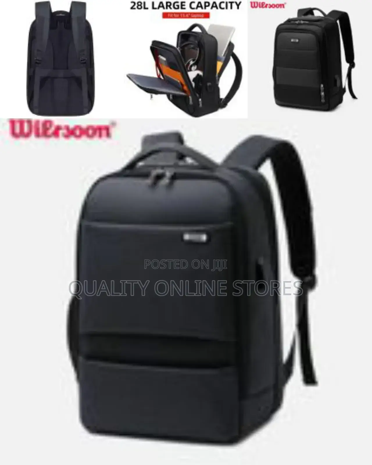 Wiersoon Backpack Laptop Waterproof 15.6 Inch Daily Work Business Back
