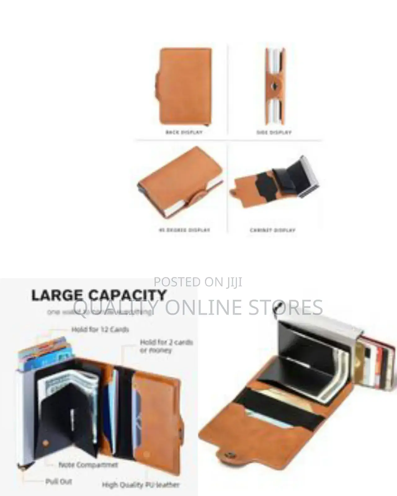 1 Piece of 9.5 * 6.5cm Mini Double Box Metal Wallet Vintage Leather
