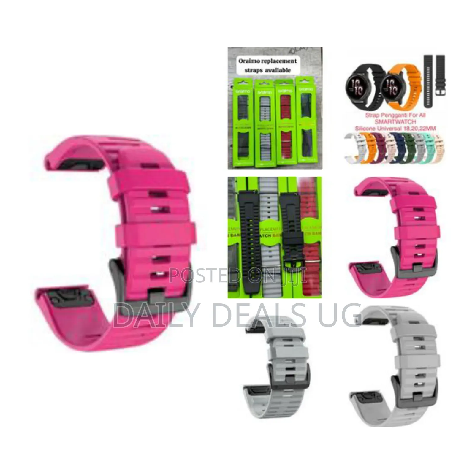 Oraimo 20/22mm Smartwatch Strap Band Watch Siliconare Soft Belt