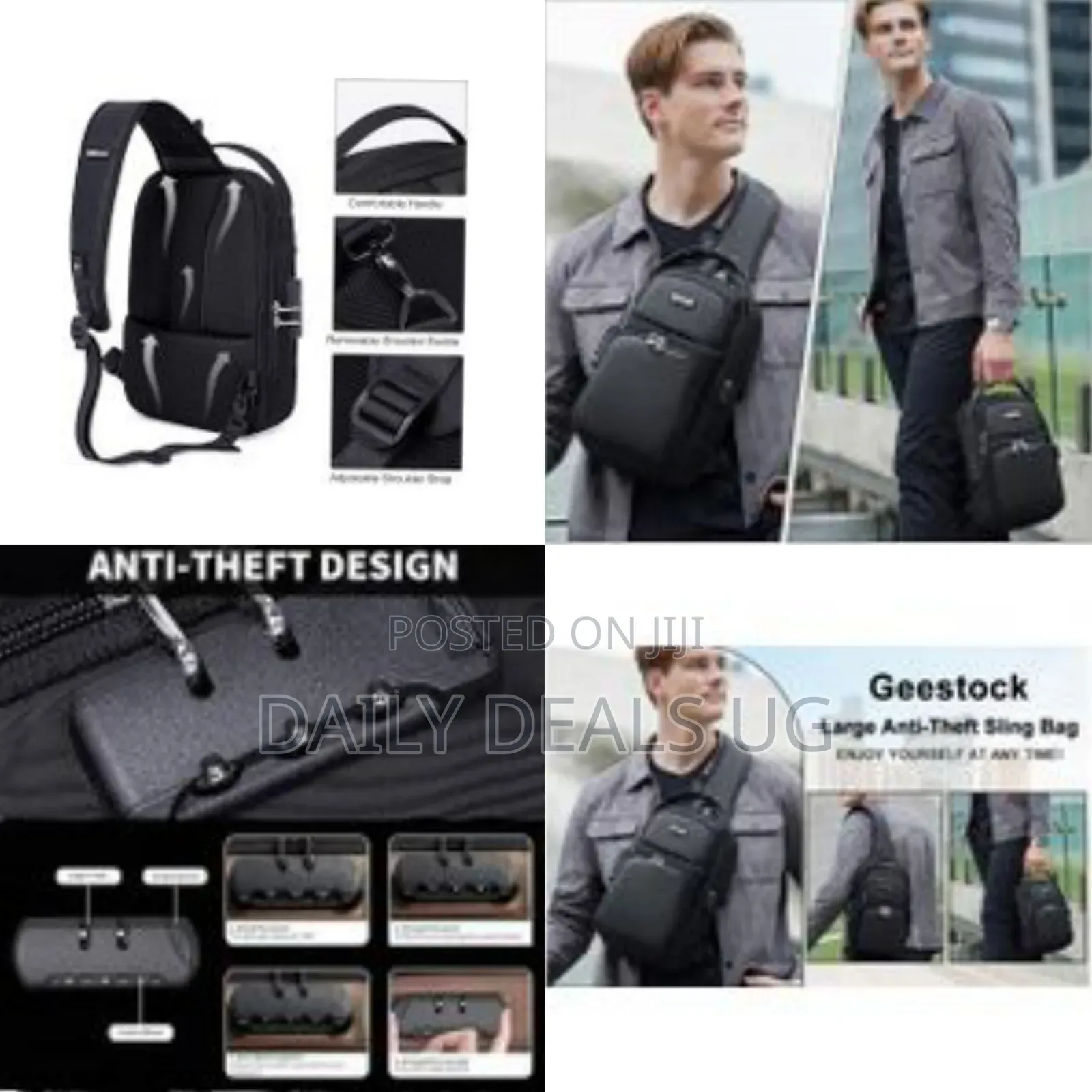 Anti Theft Bag for Men Women Sling Bag