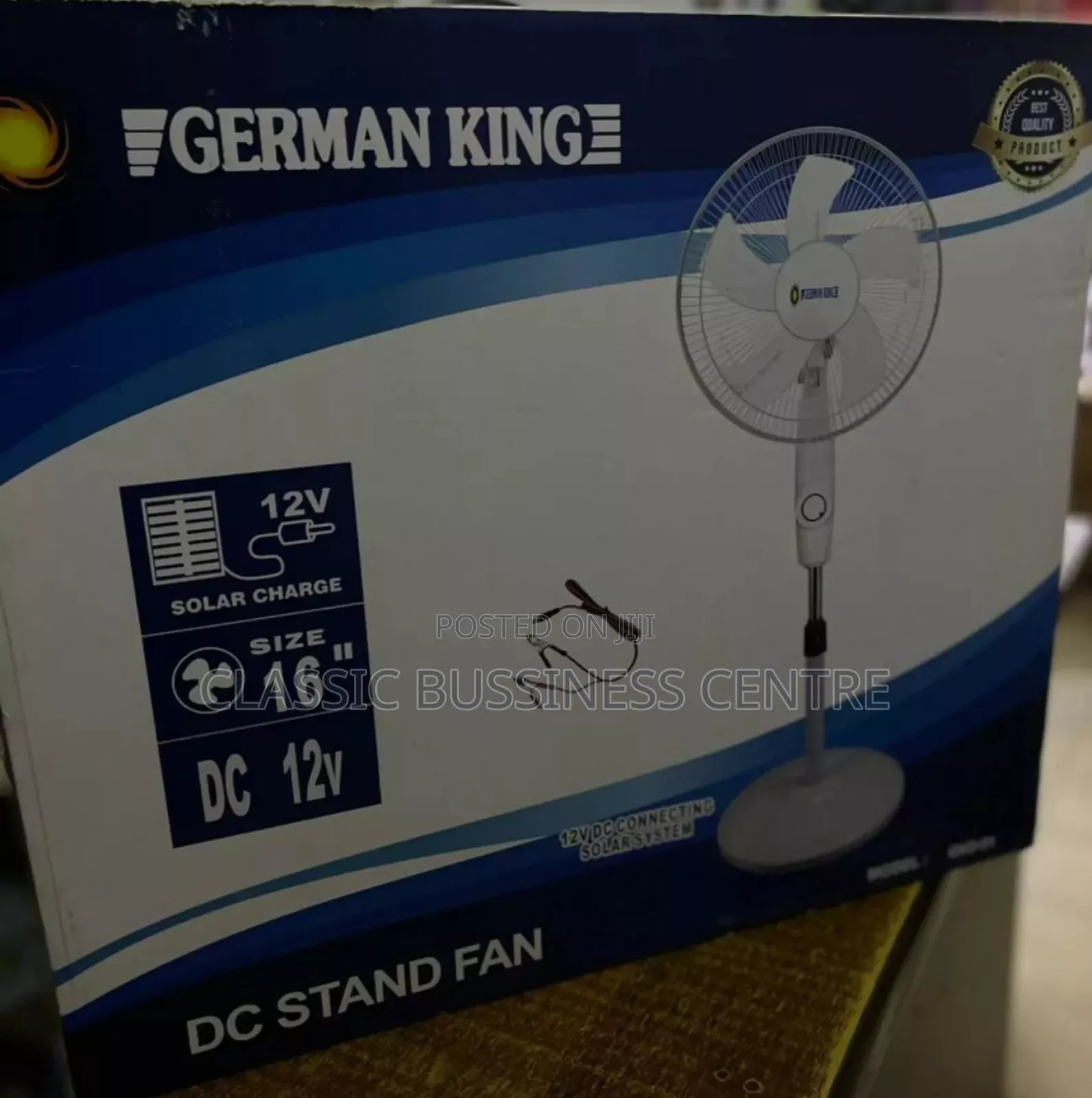 German King 16 Inch Dc Solar Stand Fan
