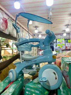 Tricycle Bike With Shade – Sturdy Blue Baby Tricycle