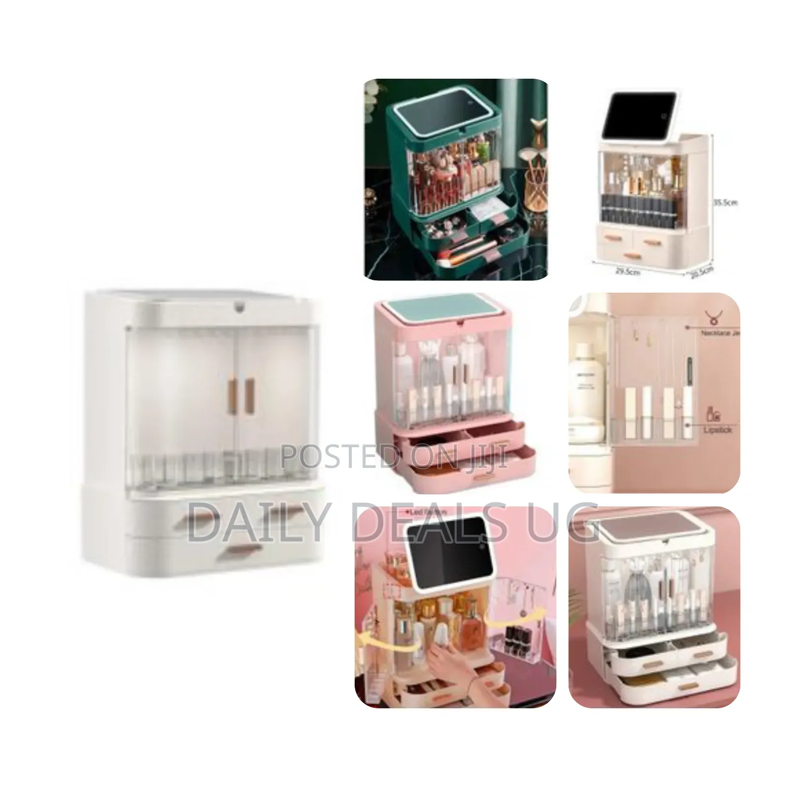 Dust-Proof Drawer Makeup Skincare Organizer Plastic Cosmetics Storage