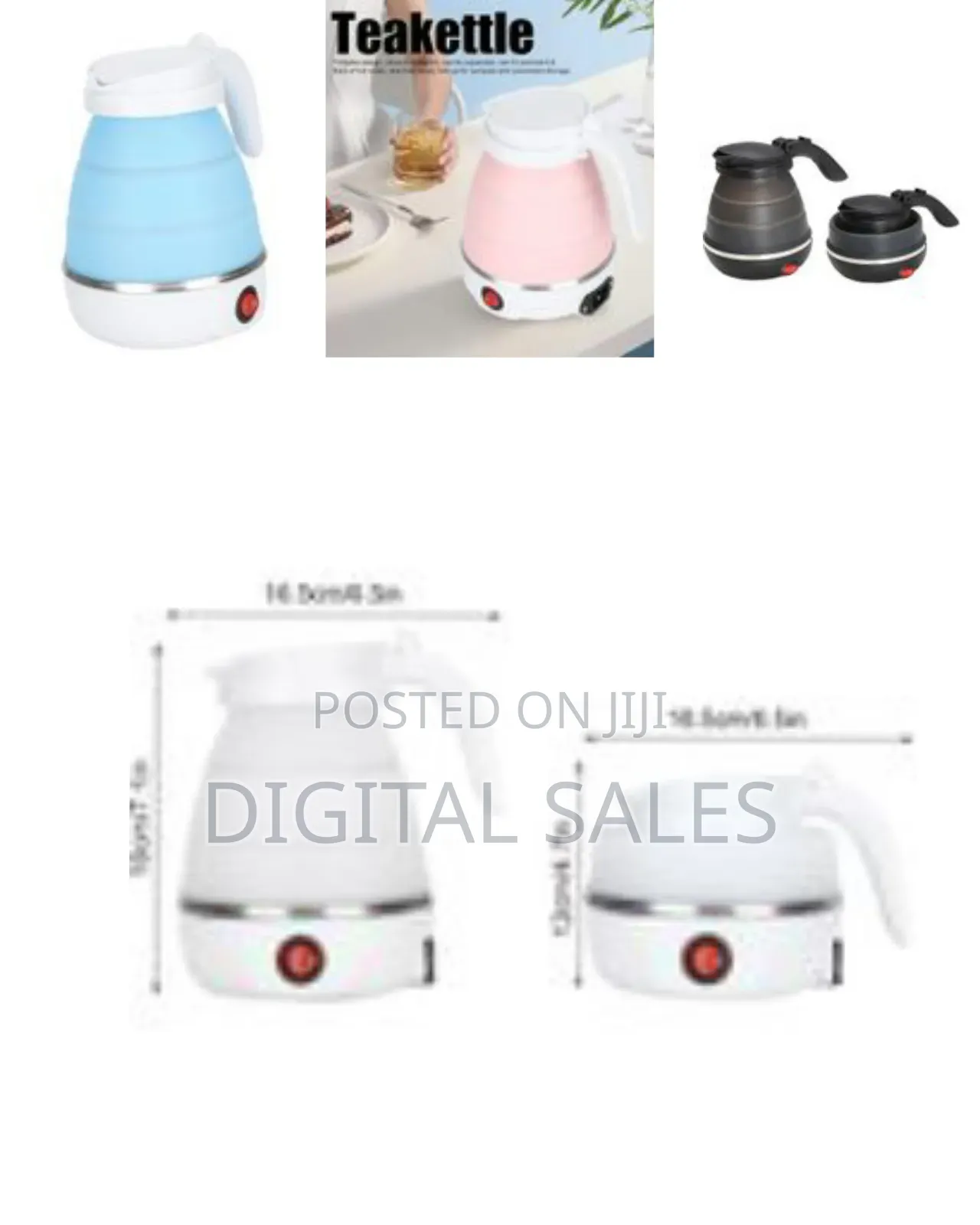 Portable Travel Folding Heating Electric Water Kettle 600ml Mini Food