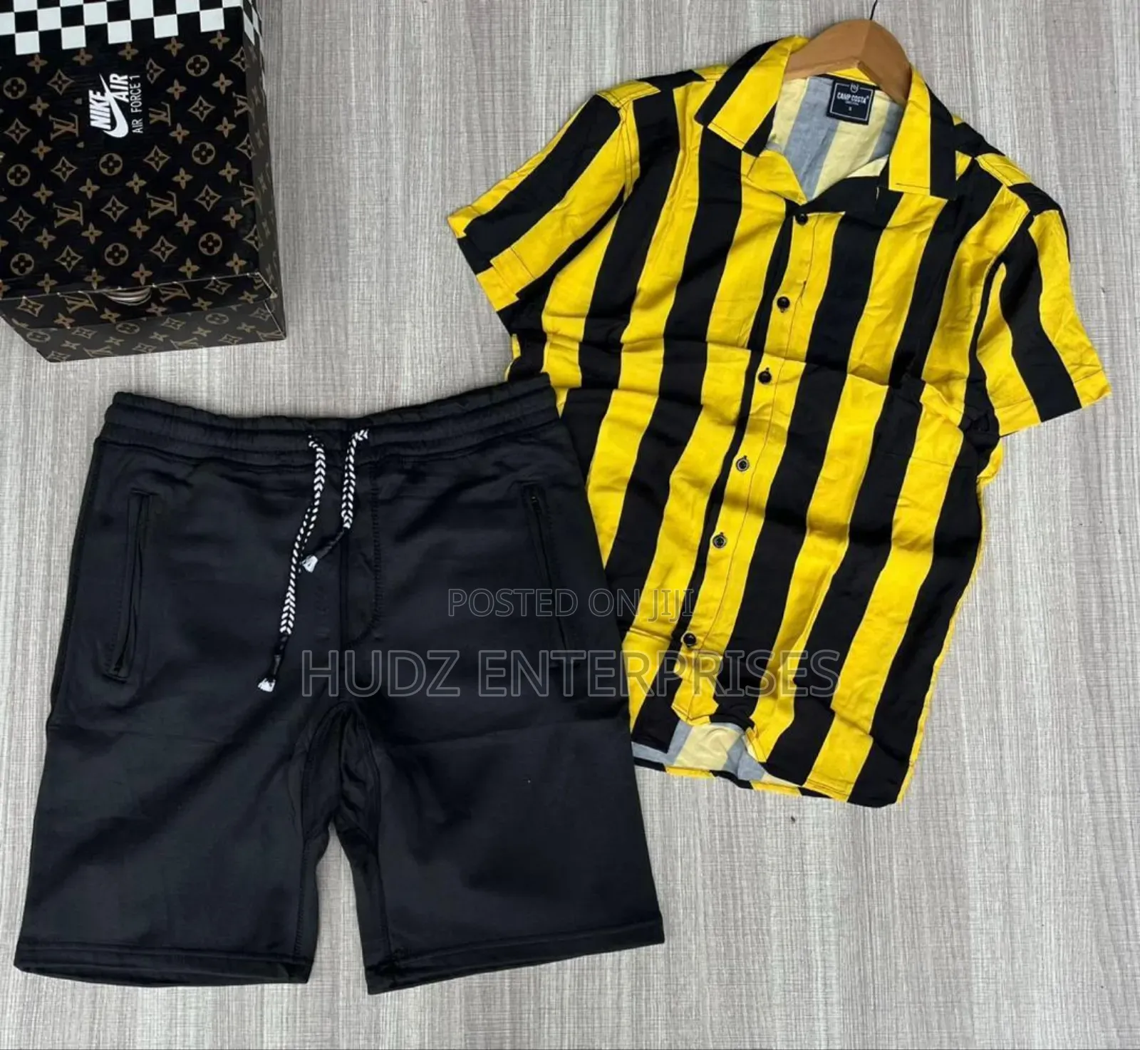 2pc Vintage Striped Shirt and Short