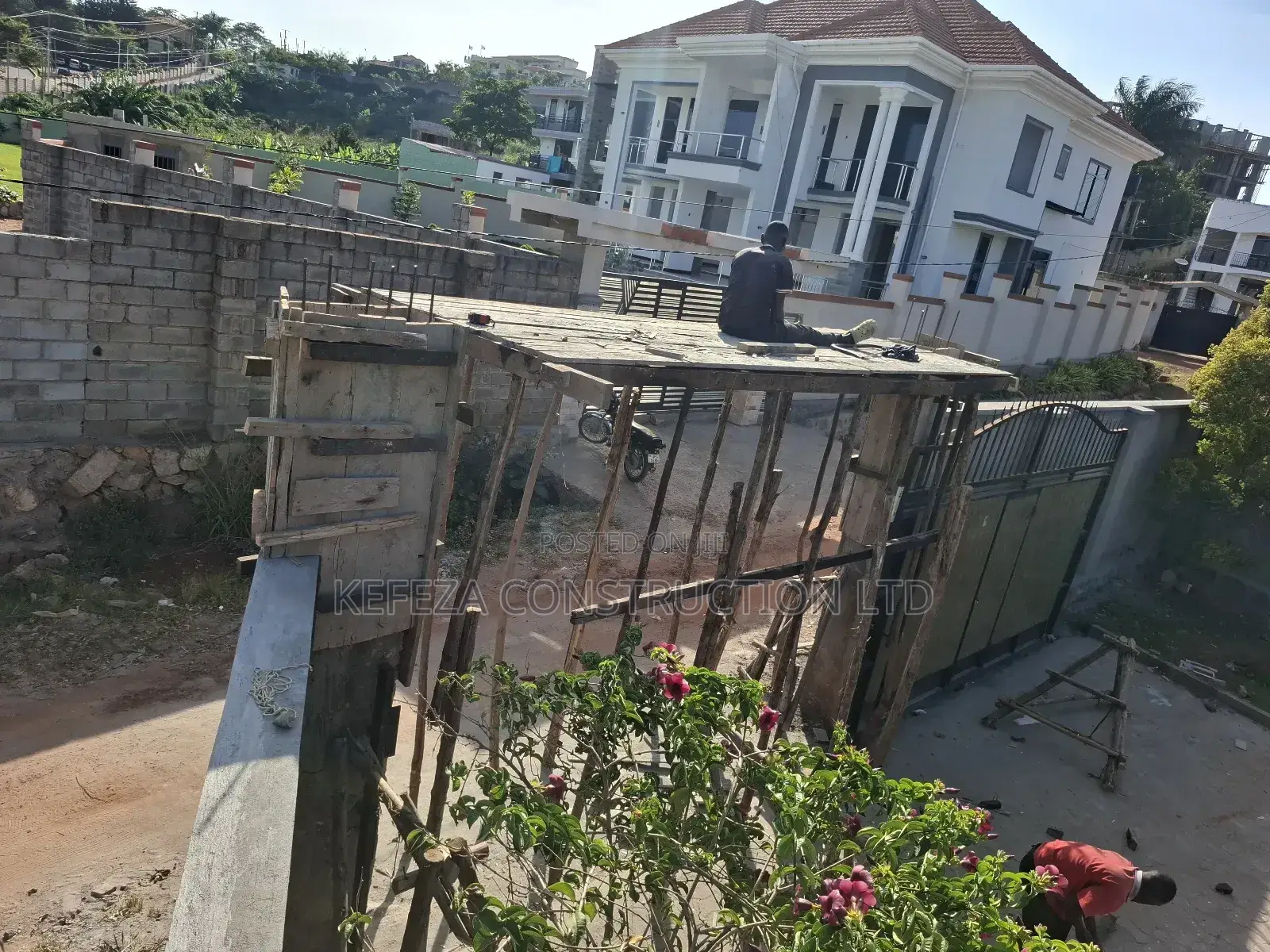 Gate Canopy Under Construction