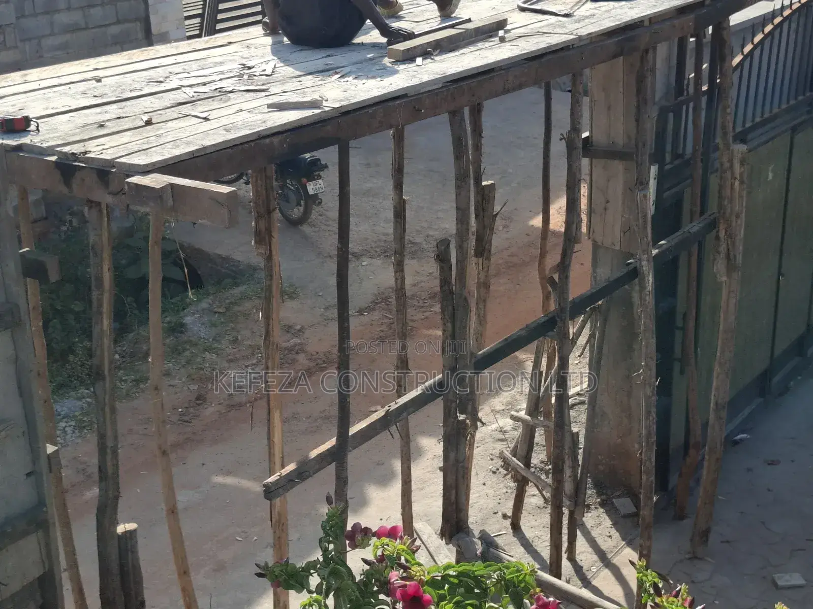 Gate Canopy Under Construction