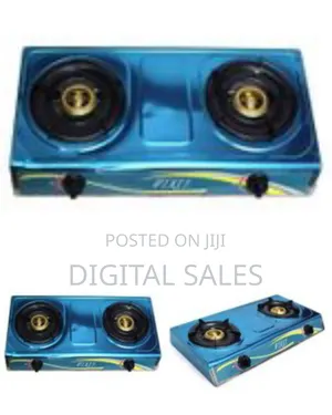 Double 2 Burner Gas Cooker Table-Top Gas Stove Hob Hot Plate for Heav0
