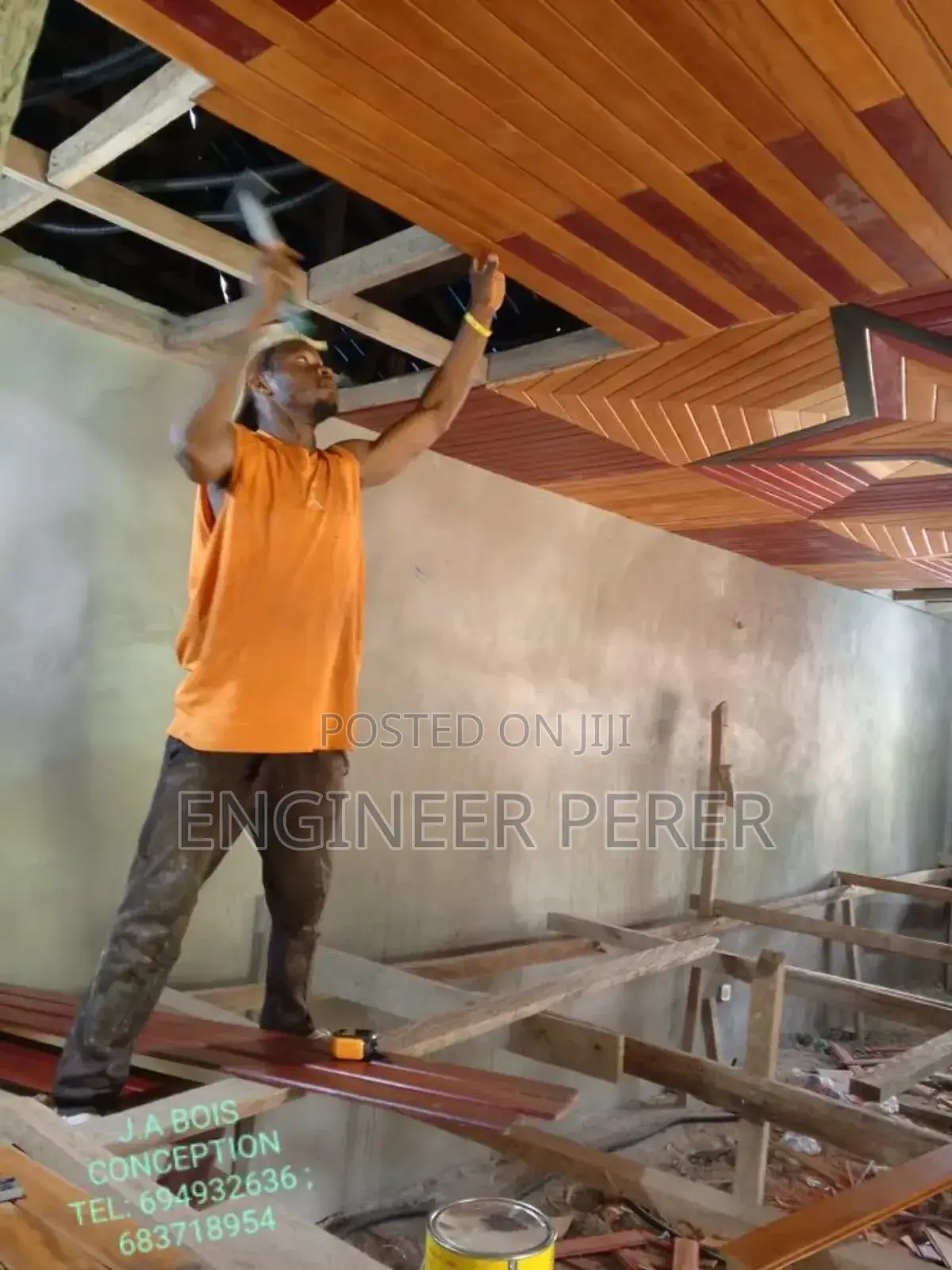 Ceiling Work Design in Wood.