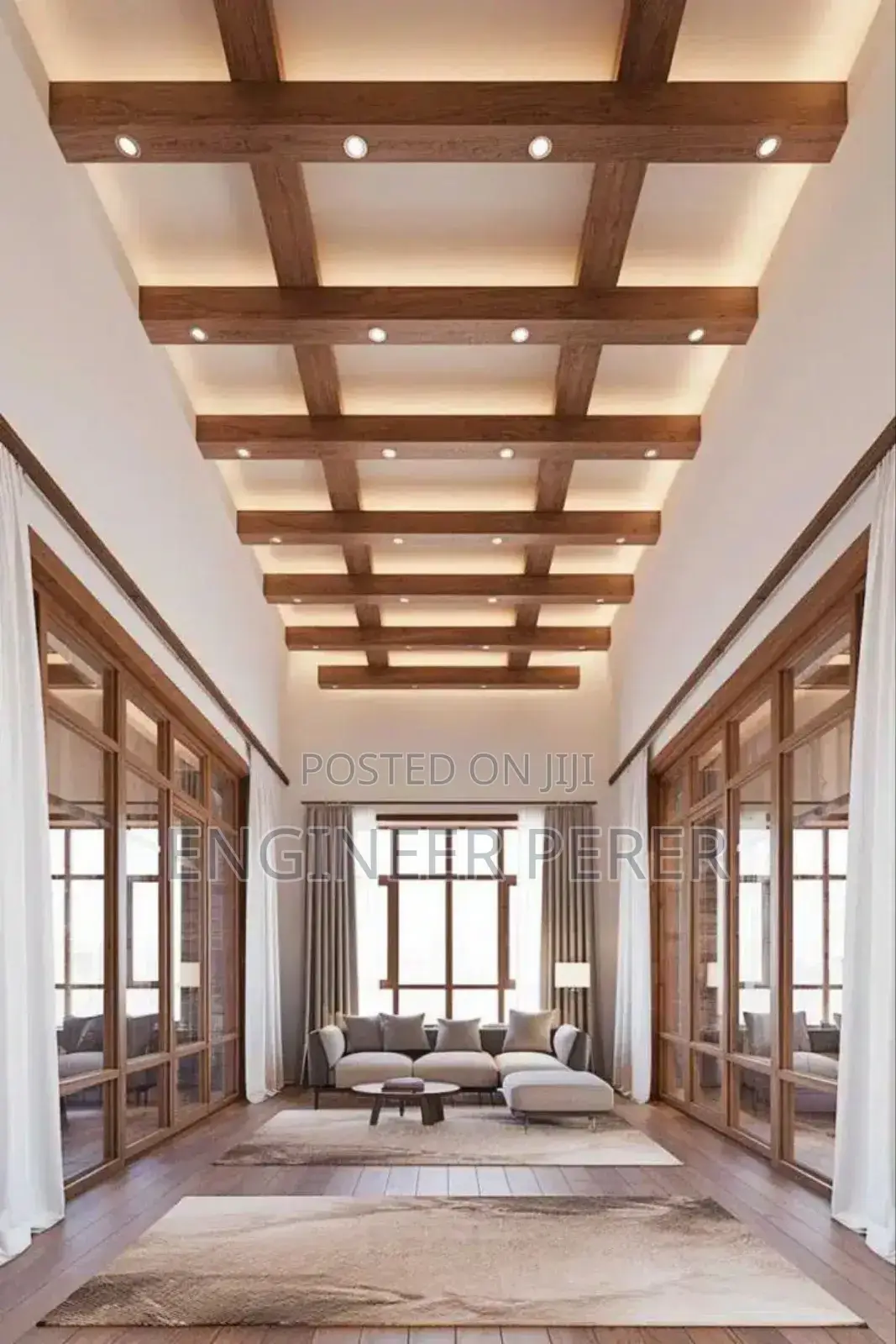 Ceiling Work Design in Wood.