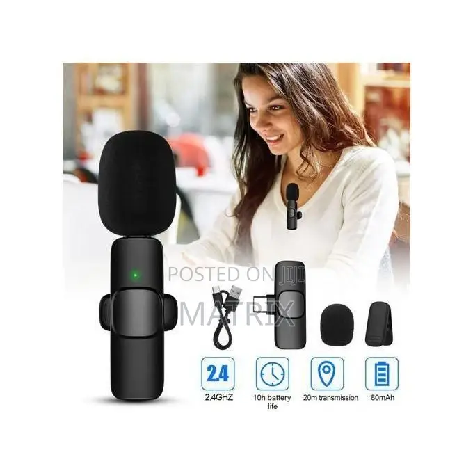 Wireless Lavalier Clip on Microphone Suitable for Type C Phones