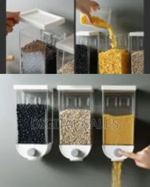3piece Wall-Mounted Cereal, Food Storage Container Organizer
