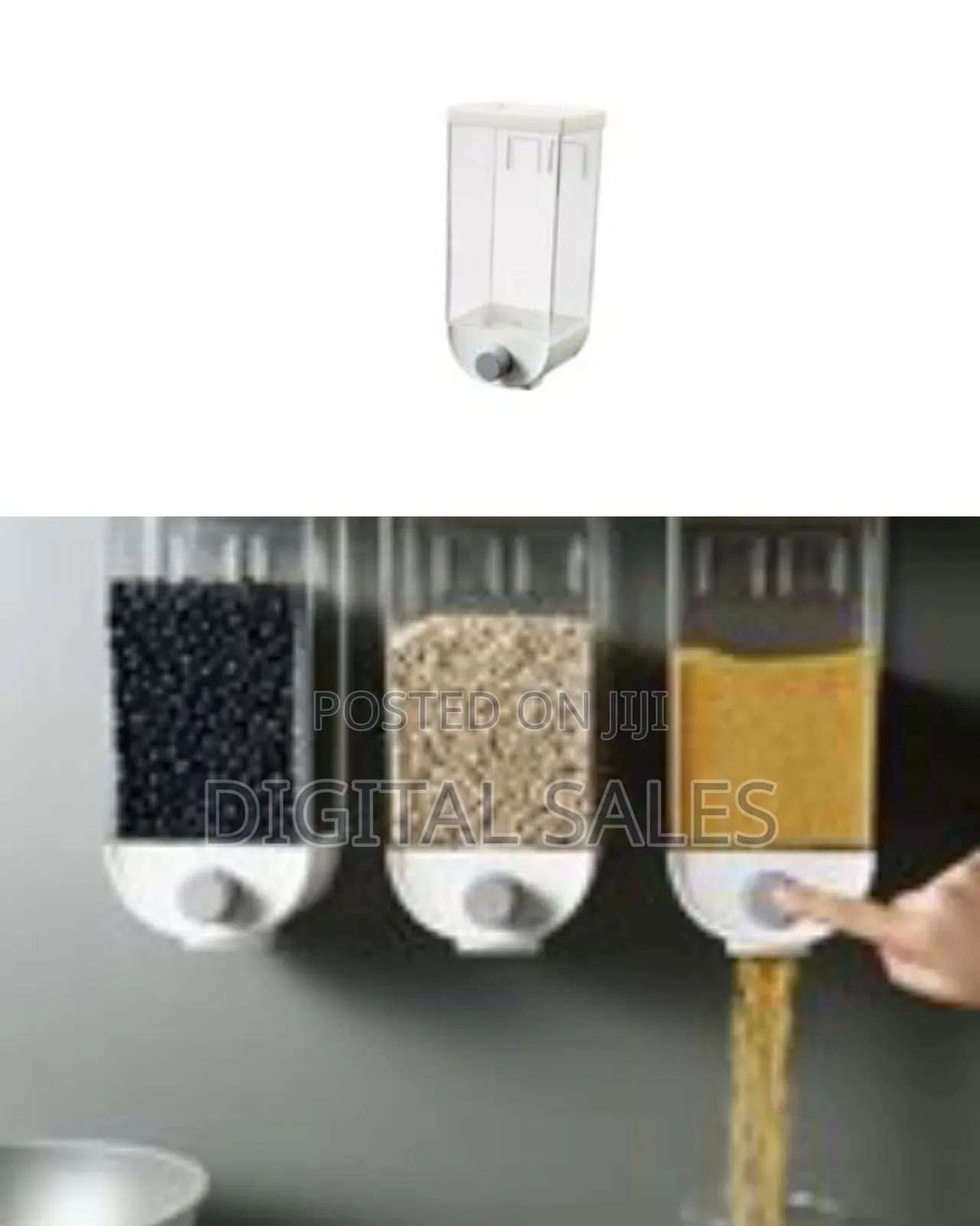 3piece Wall-Mounted Cereal, Food Storage Container Organizer