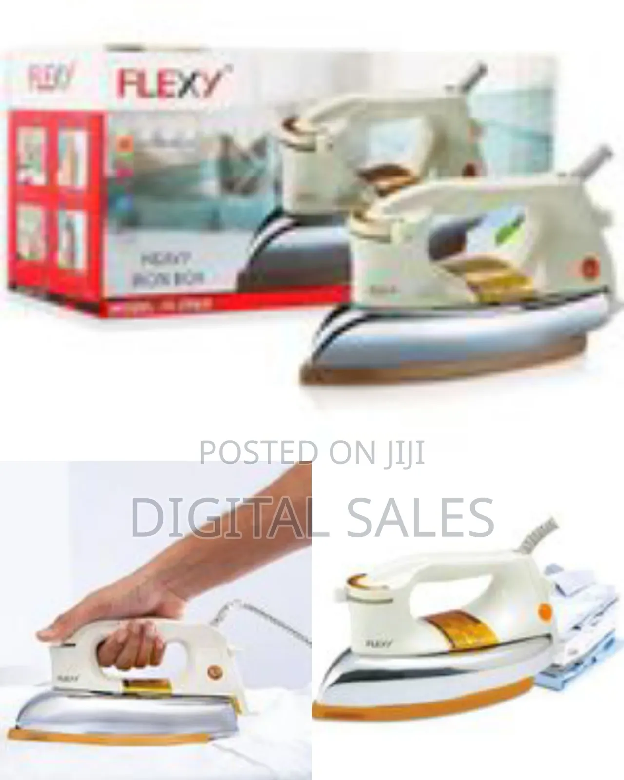 1200w Heavy Duty Ceramic Dry Iron With Non-Stick Coated Soleplate-