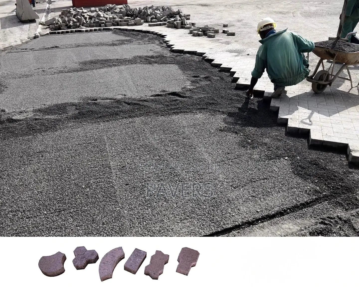 Industrial Paver Parking Yard Installation